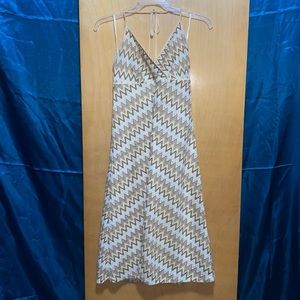 LOFT zig zag pattern halter dress